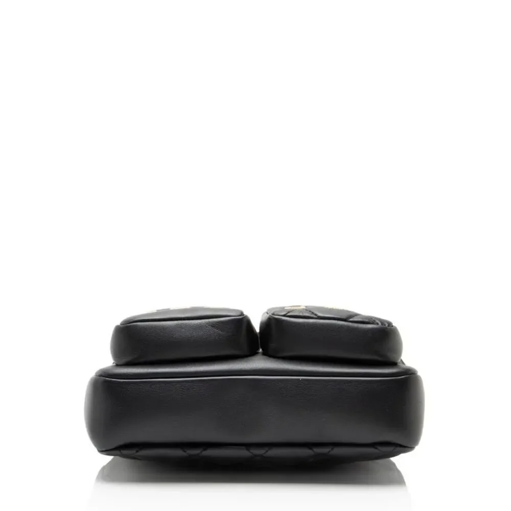 Chanel Calfskin Double Pocket Small Camera Bag